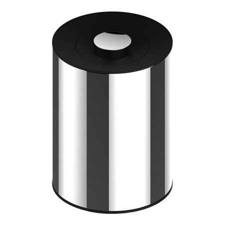 Keuco Abfallbehälter Plan 5 l, Deckel schwarzgrau, Chrom-finish