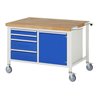 Rau Fahrbare Werkbank 8470, T900xH880mm, 4x Schublade-TA, 1x Tür