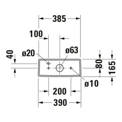 Duravit Spülkasten DuraStyle 39x17cm, 6/3 l, Anschl. unt links, weiß