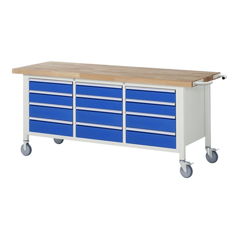 Rau Fahrbare Werkbank 8579, B2000xH880mm, 12x Schublade-TA