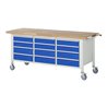 Rau Fahrbare Werkbank 8579, B2000xH880mm, 12x Schublade-TA
