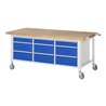 Rau Fahrbare Werkbank 8573, B2000xH880mm, 9x Schublade-TA