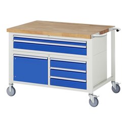 Rau Fahrbare Werkbank 8922, T900xH880mm, 5x Schublade-TA, 1x Tür