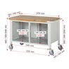 Rau Fahrbare Werkbank 8477, H880mm, 8x Schublade-TA