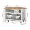 Rau Werkbank mit Fahrgestell 8921, T700xH880mm, 5x Schublade-TA