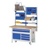Rau Werkbank mit Fahrgestell 8921, T700xH880mm, 5x Schublade-TA
