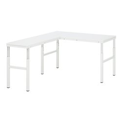 Rau Basistisch Serie E, H650-1000mm, höhenverstellbar, EGB-Melamin-Platte 28mm