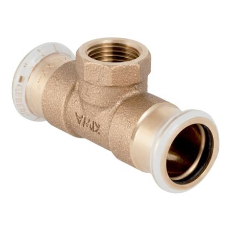 Geberit T-Stück Mapress d 42xRp 1/2, m IG Rotguss, Kupfer