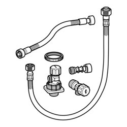 Geberit Wasseranschlussset unt, f WC 101cm, z Sanitärmodul Monolith