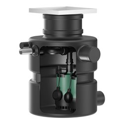 Wilo Schmutzwasserhebeanlage DrainLift Box 32/11DS, U-flur, m Pumpe und Schaltgerät