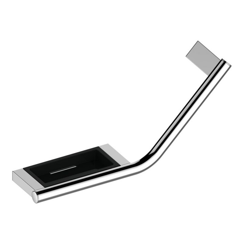 Keuco Haltegriff Plan 135G, m Seifenabl., R, vc/sw-gr.