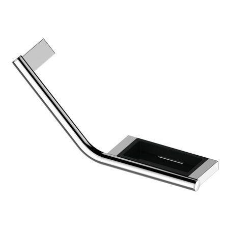 Keuco Haltegriff Plan 135G, m Seifenabl., L, vc/sw-gr.