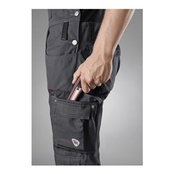 BP® Komfort-Latzhose mit Reflexelementen und Kniepolstertaschen, dunkelgrau/schwarz
