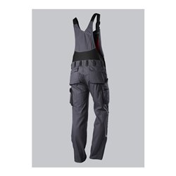 BP® Komfort-Latzhose mit Reflexelementen und Kniepolstertaschen, dunkelgrau/schwarz