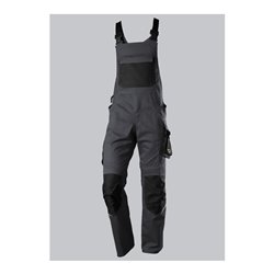 BP® Latzhose mit Kniepolstertaschen, anthrazit/schwarz