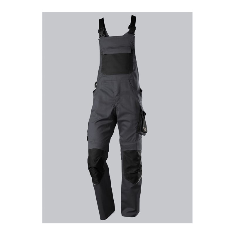 BP® Latzhose mit Kniepolstertaschen, anthrazit/schwarz