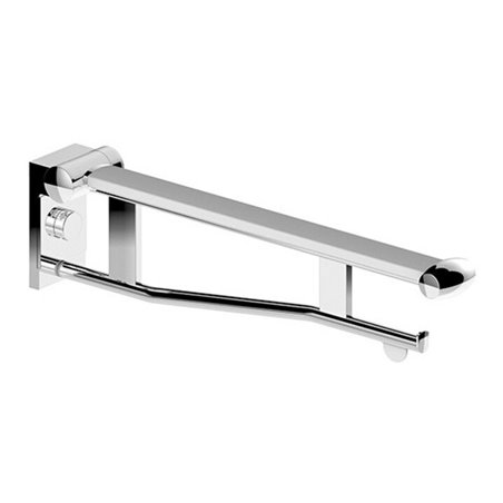 Keuco WC-Stützklappgriff Plan Care 700mm, abnehmbar, verchromt/schwarz