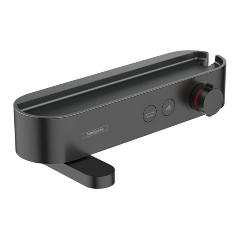 hansgrohe Badewannenthermostat ShowerTablet Sel. 400 412x115mm, AP, 2 Verbr., mattschwarz