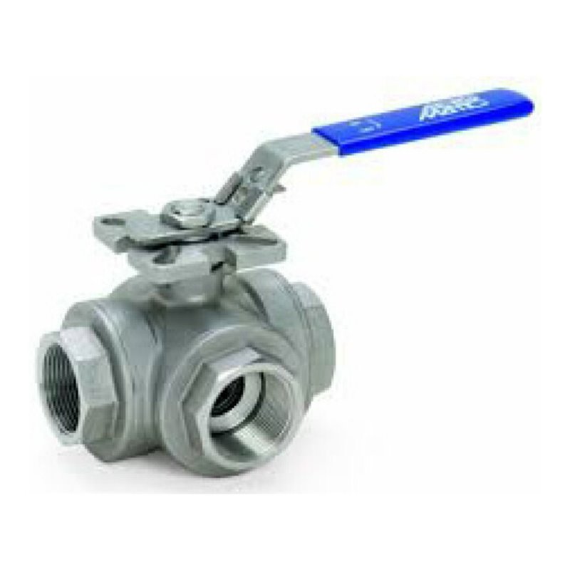 Wilo 3-Wege-Kugelhahn 1 1/2' IG, Messing, verchromt