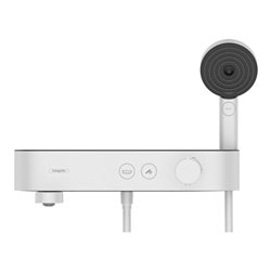 hansgrohe Badewannenthermostat ShowerTablet Sel. 400 412x115mm, AP, 2 Verbraucher, mattweiß