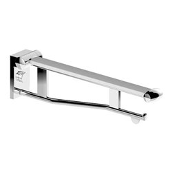 Keuco WC-Stützklappgriff Plan Care 700mm, abn., Alu silber-elox/lichtgrau