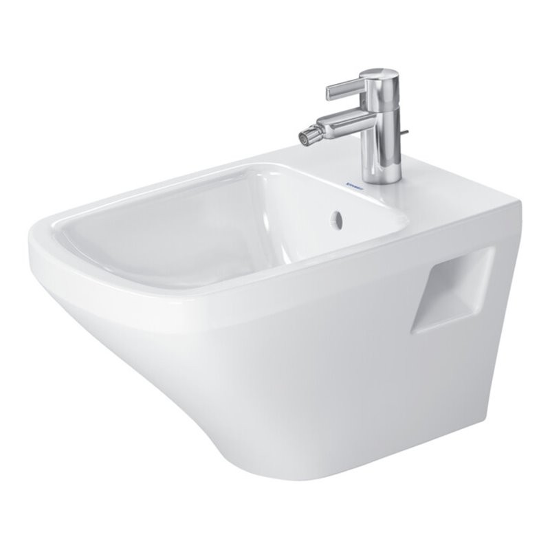 Duravit Wand-Bidet DuraStyle 37x54cm, m HL, ÜL, Hahnlochbank, weiß