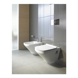 Duravit Wand-Bidet DuraStyle 37x54cm, m HL, ÜL, Hahnlochbank, weiß