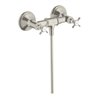 hansgrohe Zweigriff-Brausearmatur Axor Montreux AP, 1 Verbr., m Kreuzgr., Edelstahl-Optik