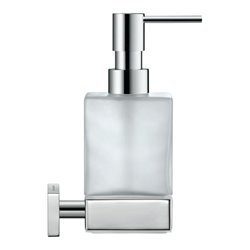 Duravit Seifenspender Karree 7x12,4cm, Wandmont., Gl. we m, Ha. chrom