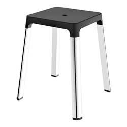 Keuco Hocker AXESS Sitzfläche 338mm, verchromt/schwarz