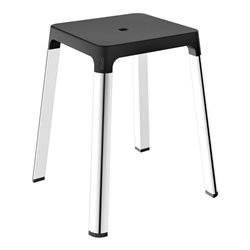 Keuco Hocker AXESS Sitzfläche 338mm, verchromt/schwarz