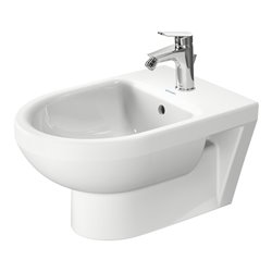 Duravit Wand-Bidet No. 1 37x54cm, m HL, ÜL, Hahnlochbank, weiß
