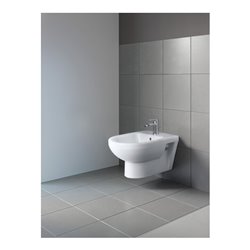 Duravit Wand-Bidet No. 1 37x54cm, m HL, ÜL, Hahnlochbank, weiß
