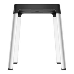 Keuco Hocker AXESS Sitzfl. 338mm, Alu silber-elox./schwarz