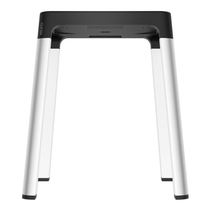 Keuco Hocker AXESS Sitzfl. 338mm, Alu silber-elox./schwarz