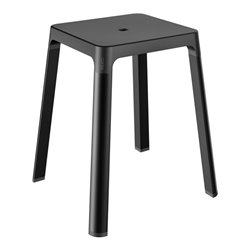 Keuco Hocker AXESS Sitzfläche 338mm, schwarz matt/schwarz