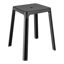 Keuco Hocker AXESS Sitzfläche 338mm, schwarz matt/schwarz