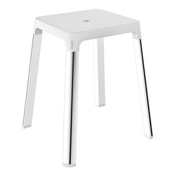 Keuco Hocker AXESS Sitzfläche 338mm, verchromt/weiß