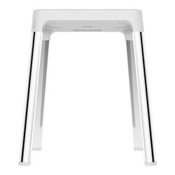 Keuco Hocker AXESS Sitzfläche 338mm, verchromt/weiß