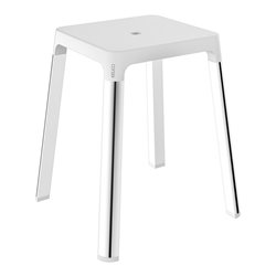 Keuco Hocker AXESS Sitzfläche 338mm, verchromt/weiß