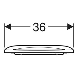 Geberit WC-Sitzring iCon barrierefrei, Scharniere Edelstahl, weiß