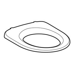 Geberit WC-Sitzring iCon barrierefrei, Scharniere Edelstahl, weiß