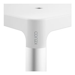 Keuco Hocker AXESS Sitzfl. 338mm, Alu silber eloxiert/weiß
