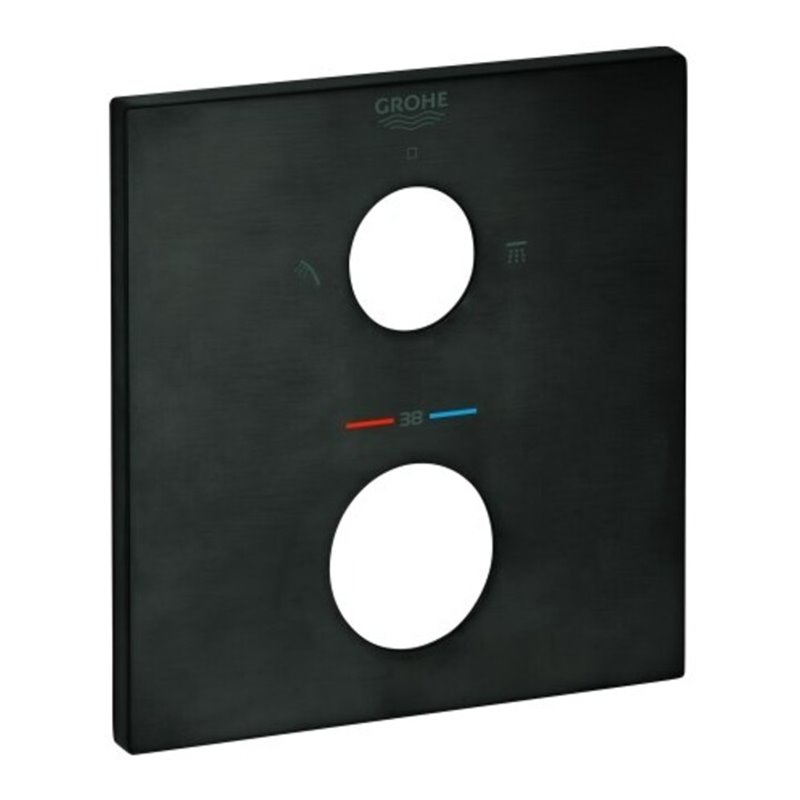 Grohe Rosette 49102 eckig für THM-FMS hard graphite gebürstet