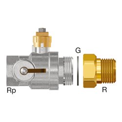 Wilo Kappenkugelhahn Sinum für Sinum-Gefäße mit Adapter