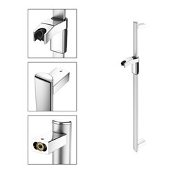 Keuco Brausestange AXESS 900mm, Alu silber-eloxiert/verchromt