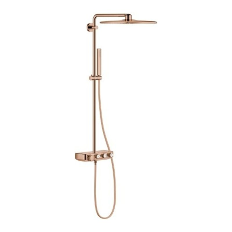 Grohe Duschsystem Euphoria SmartC 310 Cube D m AP-Thermostat, Wandmontage, warm sunset