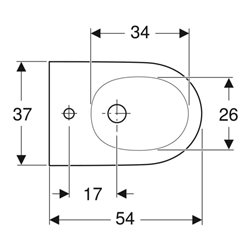 Geberit Wandbidet One geschlossene Form, weiß / KeraTect