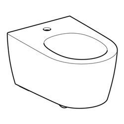 Geberit Wandbidet One geschlossene Form, weiß / KeraTect