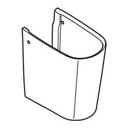 Grohe Halbsäule Essence Keramik alp-we, m Bef.-Mat., aus Sanitärkeramik